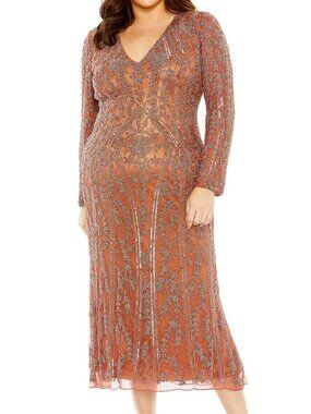 Mac Duggal Dress 5938 Rose Gold Size 16W